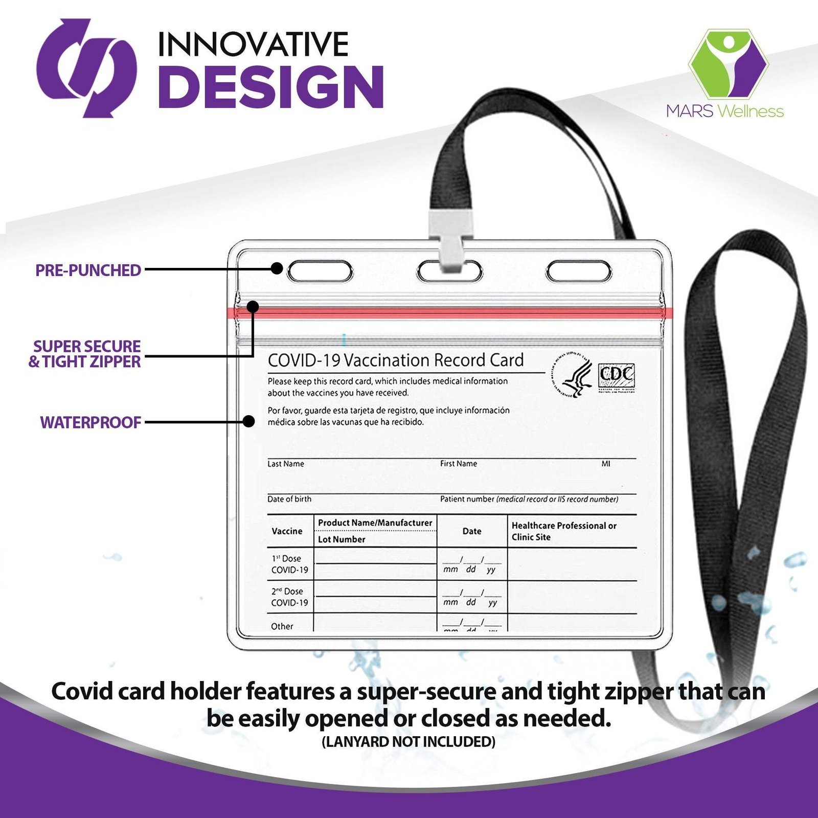 Vaccination Card Protector, Vaccine Card Holder, 4 X 3 - 5 Pack image 4