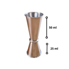 Jigger Acciaio Inox 25/50ml Misurino Cocktail Professionale Barman Bar Casa