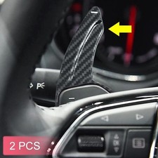 Carbon Fiber Steering Wheel Shift Paddle Trim For Audi A3 A4 A5 A6 A7 A8 Q3 Q5
