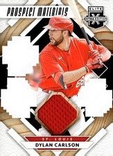 2020 Panini Elite Extra Edition #PM-DC Dylan Carlson Prospect Materials Black