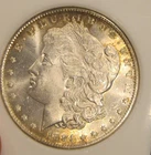 1884 O Morgan Silver Dollar-BU, Peripheral toning obverse, Super Frosty  5138