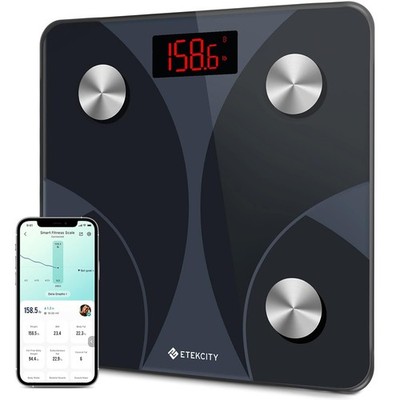 NEW Etekcity Smart Scale for Body Weight and Body Fat, FSA Eligible, Ash-black