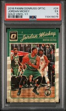2016 Panini Donruss Optic #24 Jordan Mickey Gold Vinyl Prizm 1/1 PSA 5