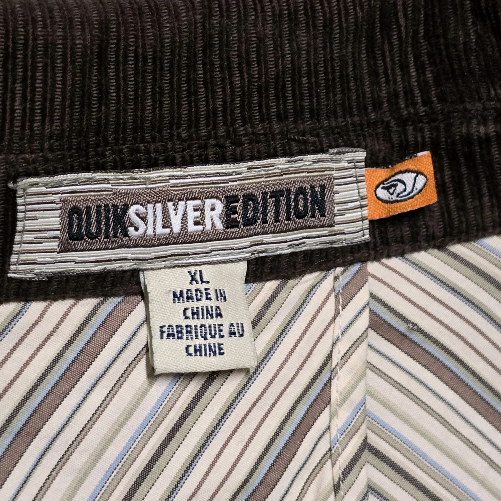 Vintage Quicksilver Edition Brown Corduroy Chore Coat Jacket Mens XL 90s EUC - product detail image 5