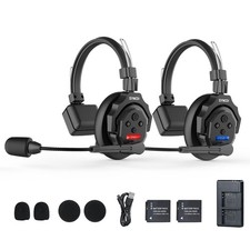 SYNCO XTALK X2 Wireless Intercom Headset System, 2.4GHz Communication Headset...