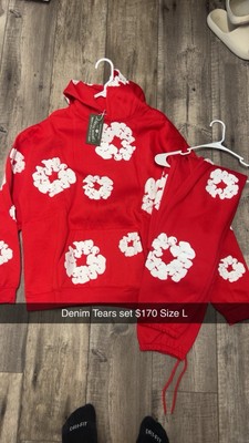 Denim Tears Sweatpants and Hoodie set With bags .