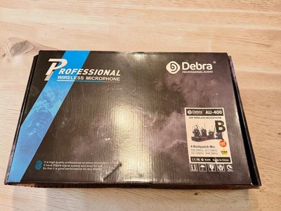 Debra Audio AU400 UHF kabelloses Mikrofonsystem 4 Taschensender Lavalier-Headset-Mikrofon