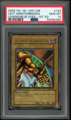 Left Arm Of The Forbidden One LOB-123 Ultra 1st Edition WAVY Yugioh PSA 10 *360