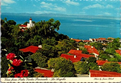 Vintage Postcard: View from Palos Verdes Peninsula-Los Angeles,Cal.- Unposted