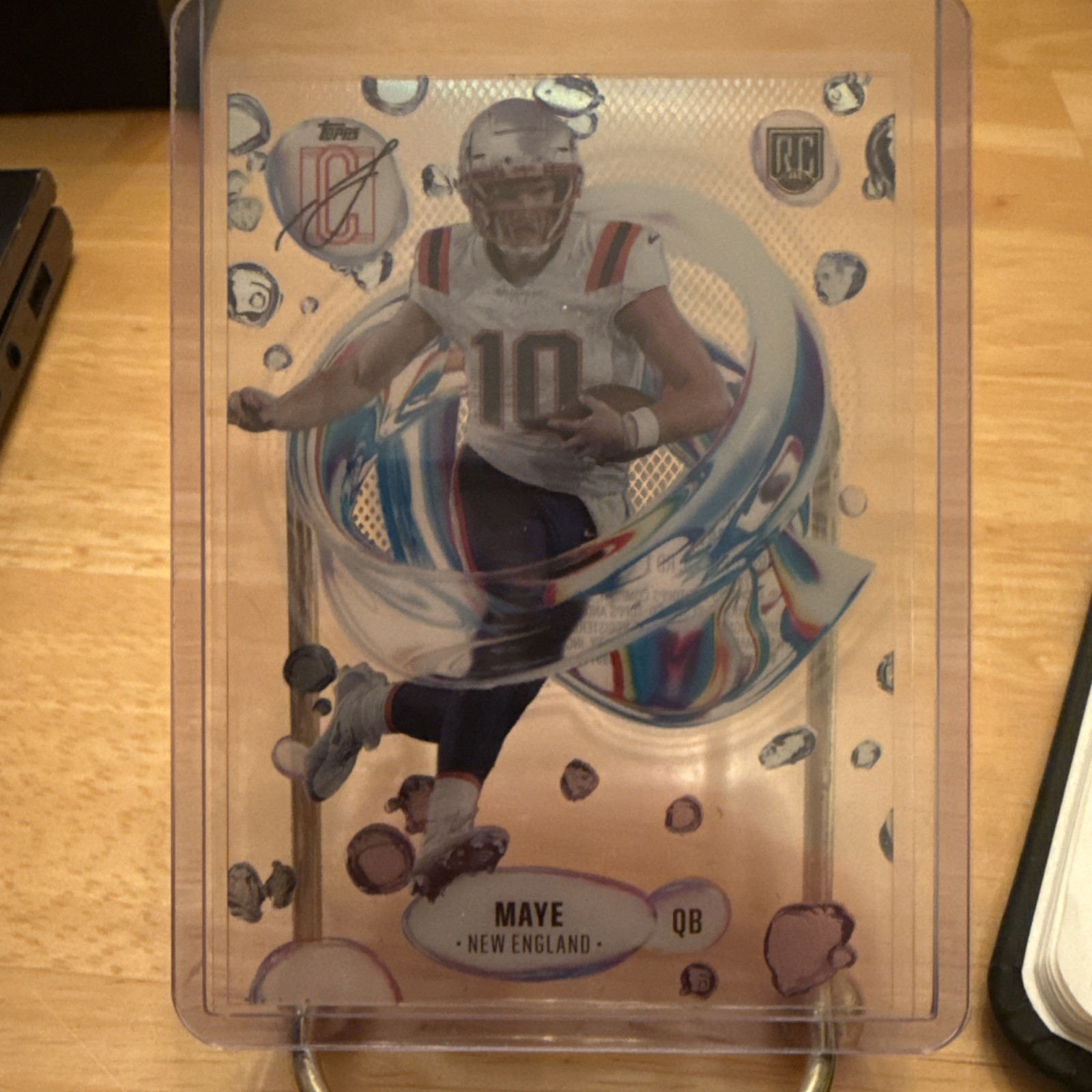 2024 Topps Signature Class Drake Maye RC Fluidity Clear Acetate F-3