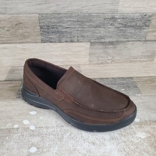 Rockport Junction Point Mens Loafers Sz 7 W Casual Tan Leather Slip On Shoe