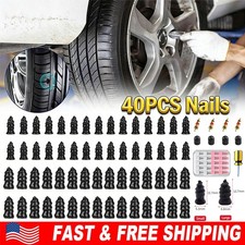 40X Tire Vacuum Repair Screw Rubber Nail Plug Car Tyre Puncture Repair Kit US