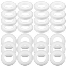 Mini Foam Wreath Circles 30 Pack 2.87 Inch Round Rings for DIY Christmas Craf...