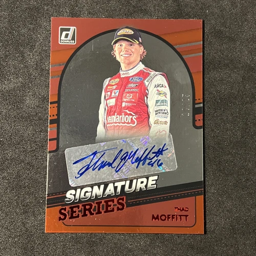 THAD MOFFITT Auto Signature Series Red 10/25 2022 Panini Donruss NASCAR SS-TM