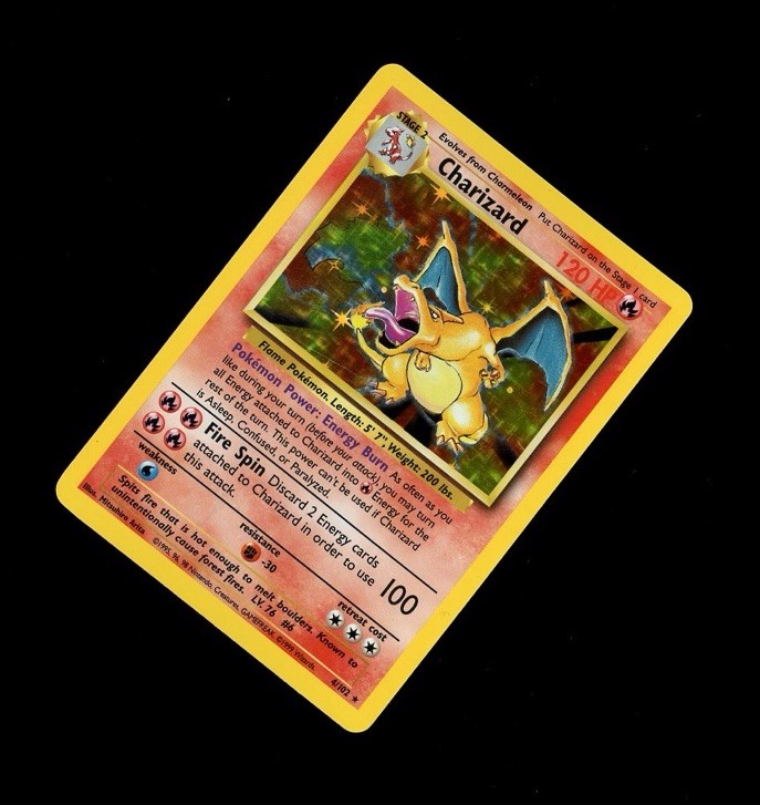 1999 WOTC Pokemon BASE SET CHARIZARD HOLO 4/102 RARE! LP 