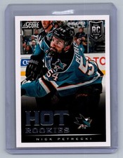 2013 Score #634 Nick Petrecki San Jose Sharks Hot Rookies RC