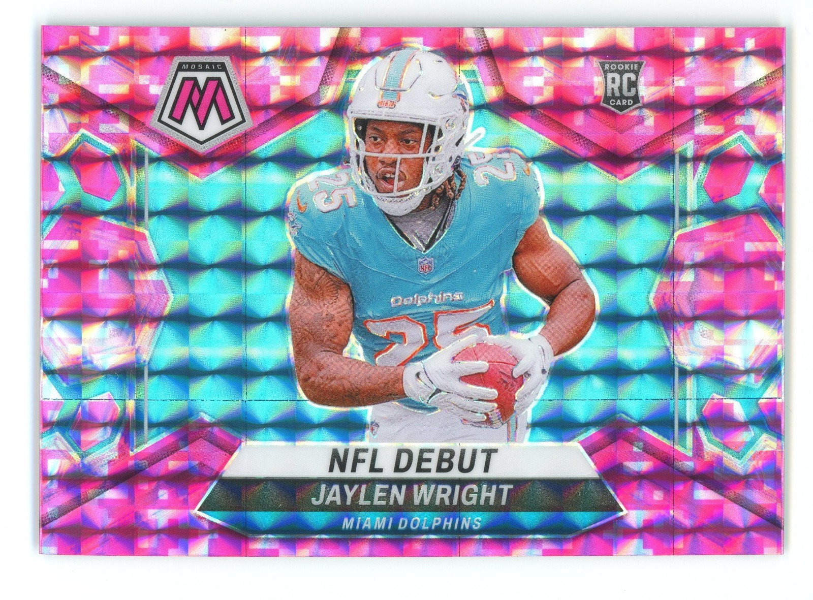 2024 Panini Mosaic - NFL Debut Jaylen Wright #280 Camo Pink Mosaic Prizm (RC)