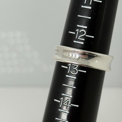 Size 12.5 Tiffany & Co 1837 Ring Concave Mens Unisex in Sterling