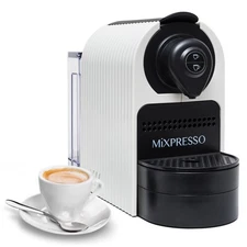 Mixpresso White Espresso Coffee Machine – Compact 1400W Single Serv... Fas