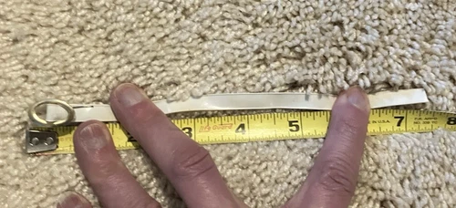 VTG Barbie doll Vinyl Belt white Buckle gold accessory clothes 7 1/4"