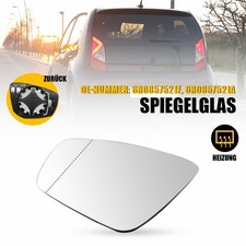 für VW Polo 6R 6C Spiegelglas Seitenspiegel links heizbar asphärisch elektrisch