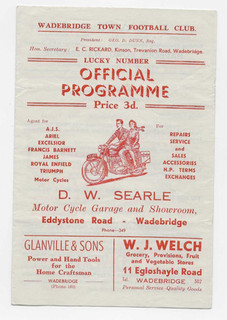 1958 South Western League Cup Semi Final SALTASH v NEWQUAY (@ Wadebridge Town)