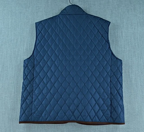 Stafford Quilted Vest Men's 2XL Blue Classic Fit Lined Full Zip Golf NWT image 10