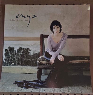 Enya ''A Day Without Rain'' - 2000 Vintage Promotional Double-sided Album Cover Po