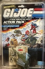 GI Joe 1987 Anti-Aircraft Gun Action Pack Motorized w Star Case MOC