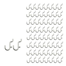 i-FKM 100PCS Metal Pegboard J Hook Accessories Peg Board 1/2 100PCS, Sliver