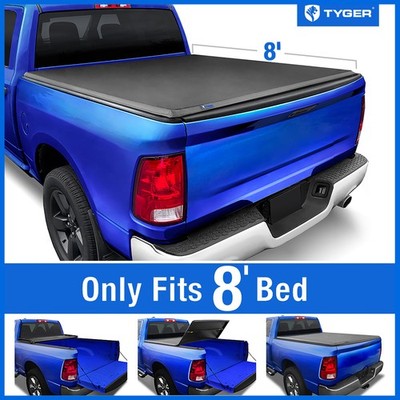 TYGER T3 Soft Tri-fold Tonneau Cover for 02-18 Ram 8' Bed