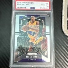 Panini 2019-20 Prizm Kobe Bryant #8 Base PSA 10 Lakers NBA Basketball Card