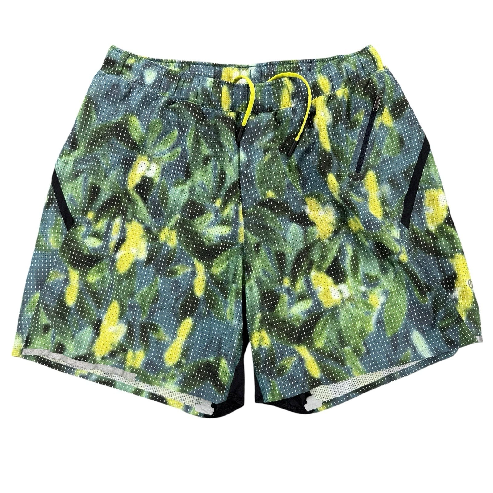 Lululemon Surge Liner Shorts Mens Size Large 7" Running Lightweight Green Camo