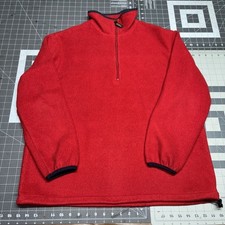 Vintage Woolrich Jacket Men Large Red Fleece Full Zip 90s USA Made
