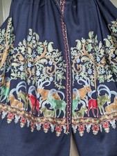 Kashmiri Pashmina Shawl Featuring Animal design Silk embroidery size 80x30"