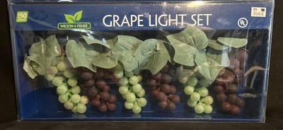 WILSON & FISHER DELUXE GRAPE CLUSTER LIGHT SET 150 LIGHTS 6 Clusters NIOB