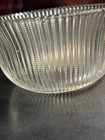 VINTAGE 6 3/4 IN HOLOPHANE LAMP SHADE Ribbed And Beaded With 3 1/2 Inch Fitter — photo 3