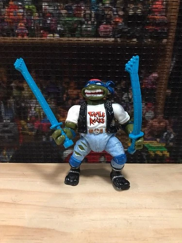 Vintage Playmates TMNT 1991 Rock N Rollin Classic Rocker Leo Action Figure