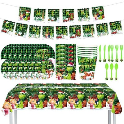 The Grinch Weihnachtsparty-Geschirr, Pappteller, Servietten Weihnachtsdekoration