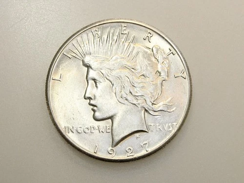 1927-P $1 PEACE SILVER ONE DOLLAR CH/GEM BU