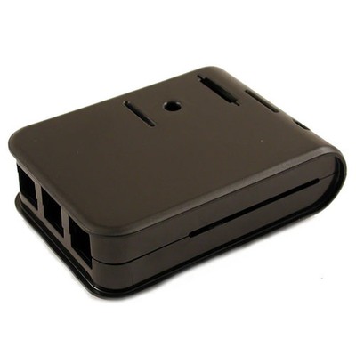 1593HAMPI3BK - RASPBERRY PI 3 2 AND B+ ENCLOSURE BLACK PLASTIC
