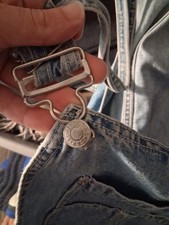 Vtg Denim Overalls Bibs Mens Large Jeans Carpenter Workwear Farm