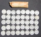40 1964 P Rolled US 90% Silver Washington 25c