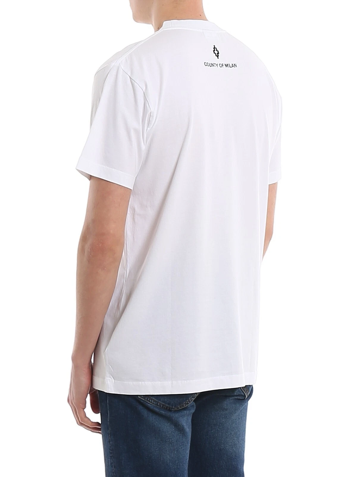 T Shirt Marcelo Burlon Bianca Arcobaleno Contea di Milano Logo Taglia S SS20 $320