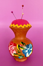 Handmade Quirky Pincushion/Pin Cushion By Pin Princess Designs - Walnut Filled