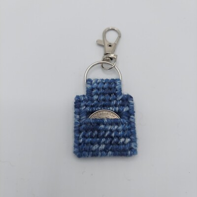 Aldi Quarter Keeper Holder Keychain Blue Jean
