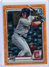 2020 Bowman Chrome Prospects Orange Shimmer Refractor #BCP-95 Nolan Jones #20/25