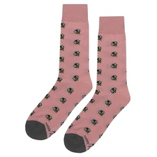 NWT Lil Bee Dress Socks Novelty Men 8-12 Pink Crazy Fun Sockfly