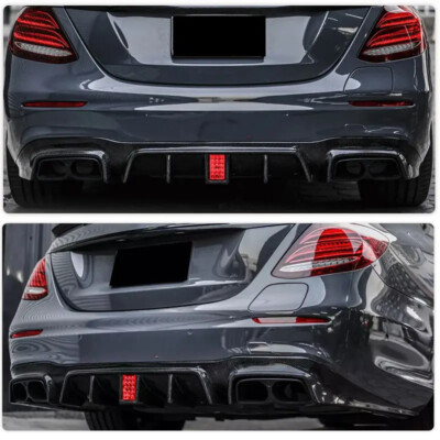 für Mercedes E-Klasse W213 S213 Kombi AMG LINE Sport Doppel-Auspuff Heckdiffusor
