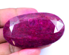 343.5 Ct Natural Huge Red Ruby AGL Certified Earth-Mined Oval Cut Loose Gemstone